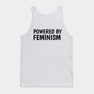 powered by feminism (white) Tank Top